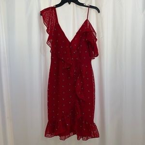 Assymetric Wayf Red Dress